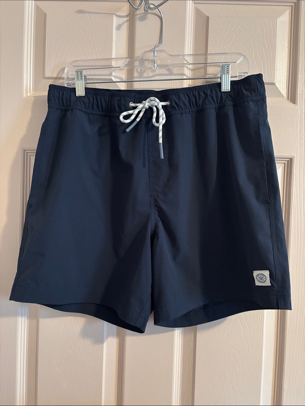Men's Navy Athletic Swim Shorts with Drawstring